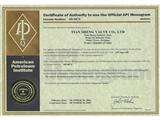 8H American petroleum institute API6D certificate