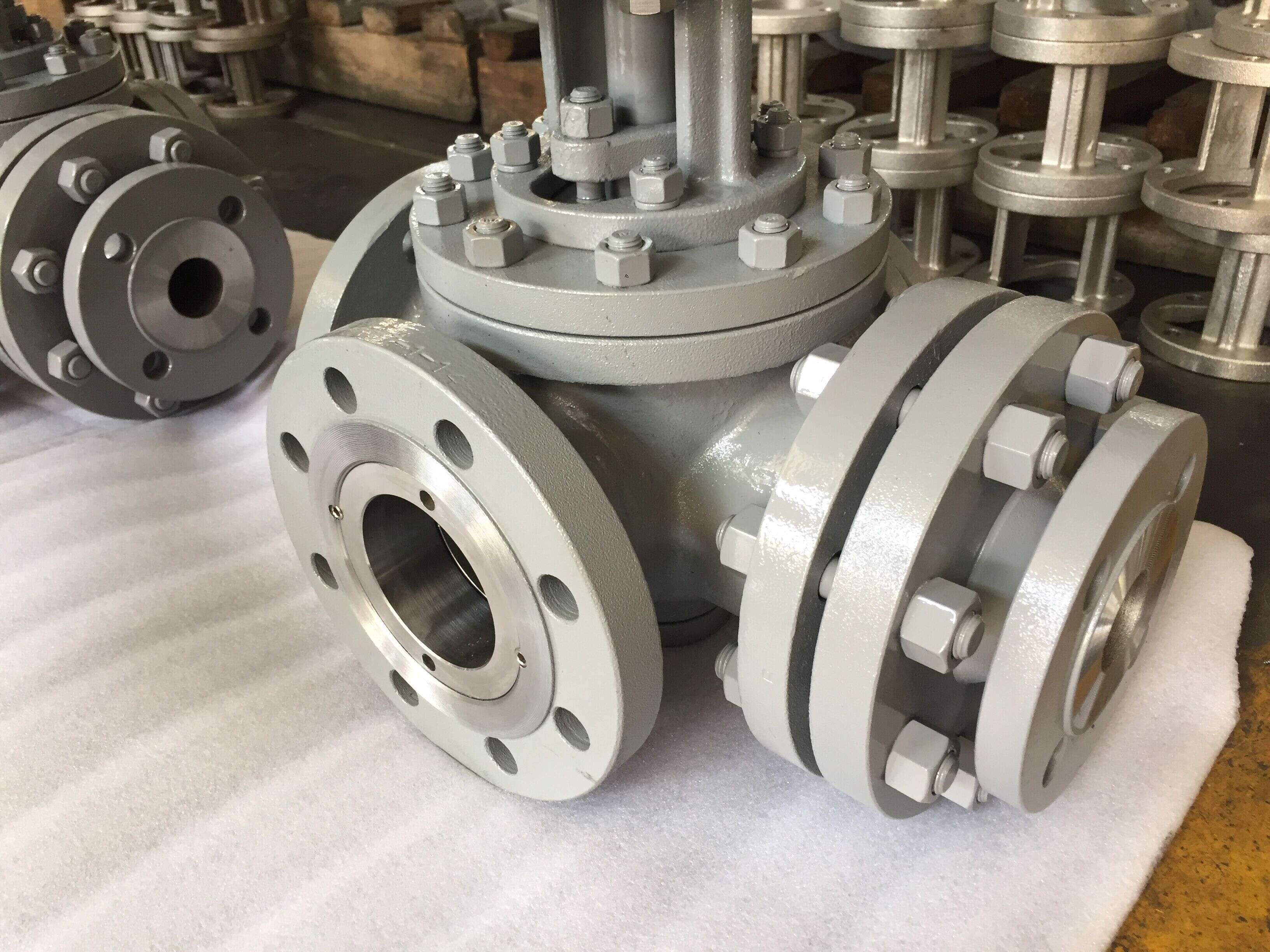 3-way flange ball valve